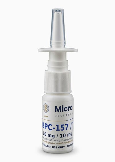 BPC-157 / TB-500 10 mg / 10 mg, 15 mL white bottle with metered spray top