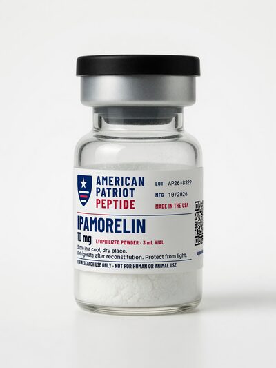 Ipamorelin 10 mg, 3 mL vial (lyophilized)