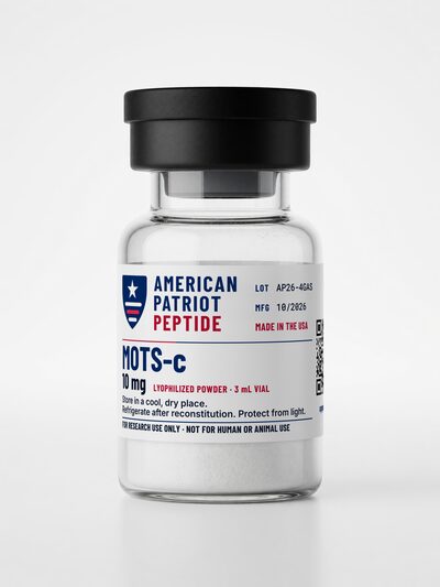 MOTS-c 10 mg, 3 mL vial (lyophilized)