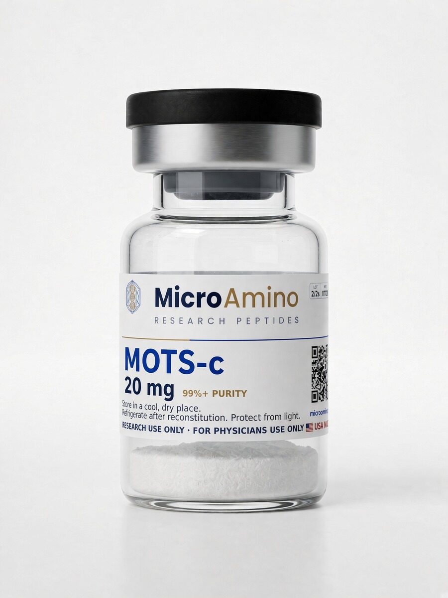 MOTS-c 20 mg, 3 mL vial (lyophilized)