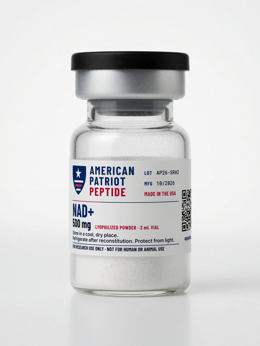 NAD+ 500 mg, 3 mL vial (lyophilized)