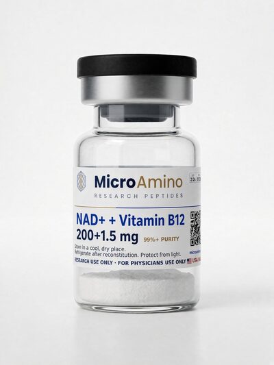 NAD+ + Vitamin B12 200+1.5 mg, 3 mL vial (lyophilized)