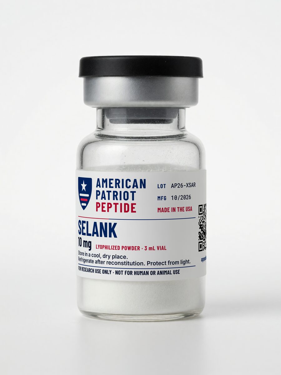 Selank 10 mg, 3 mL vial (lyophilized)