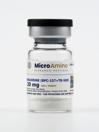 Wolverine (BPC-157+TB-500) 20 mg, 3 mL vial (lyophilized)